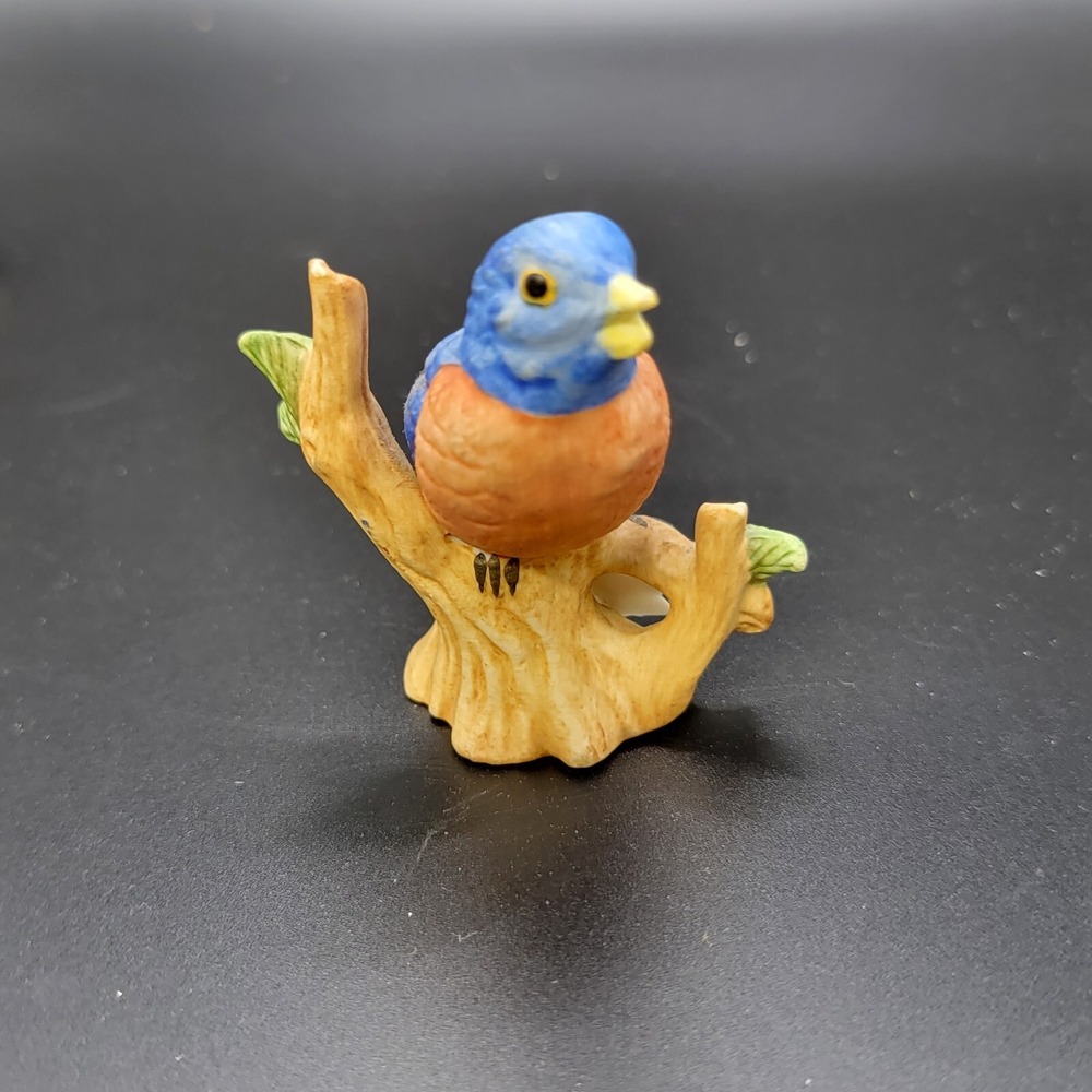 Vintage Lefton Blue Bird Ceramic Figurine | Hand Painted | Made in Japan 00749